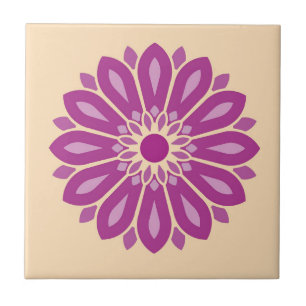 CARREAU CADEAU FLEUR MODERNE COLORÉ POUR FILLE SOEUR MAMAN