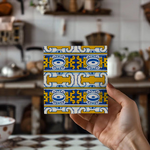 Carreau Cadeau inspiré de la Méditerranée Traditionnel Azu