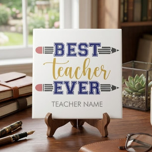Carreau Cadeau personnalisé Meilleur Enseignant - Cadeau P