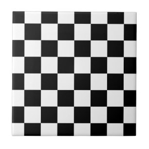 Carreau Cadeaux Checkered noirs et blancs de motif