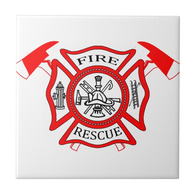 Carreau Cadeaux de logo de département du feu de (Devant)