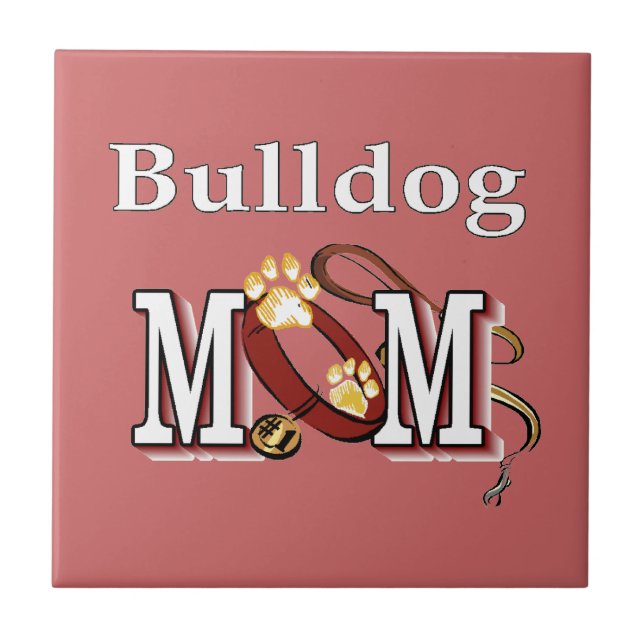Carreau Cadeaux de maman Bulldog anglais (Devant)