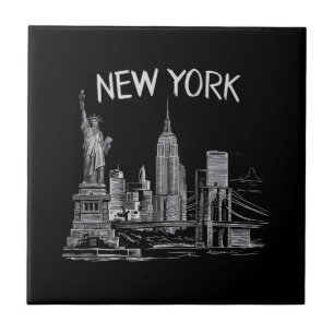 Carreau Cadeaux de New York pour hommes femmes NY Ville Vi