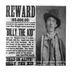 Carreau Cadeaux et T-shirts Billy The Kid Recherché Mort o