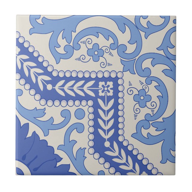 Carreau Cadre en perles botaniques (Devant)