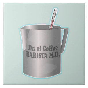 Carreau Café Barista faisant drôle docteur