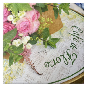 Carreau Café de Flore Bistro Table avec Carrelage en cér