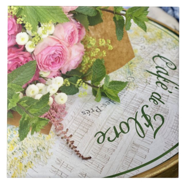 Carreau Café de Flore Bistro Table avec Carrelage en céram (Devant)