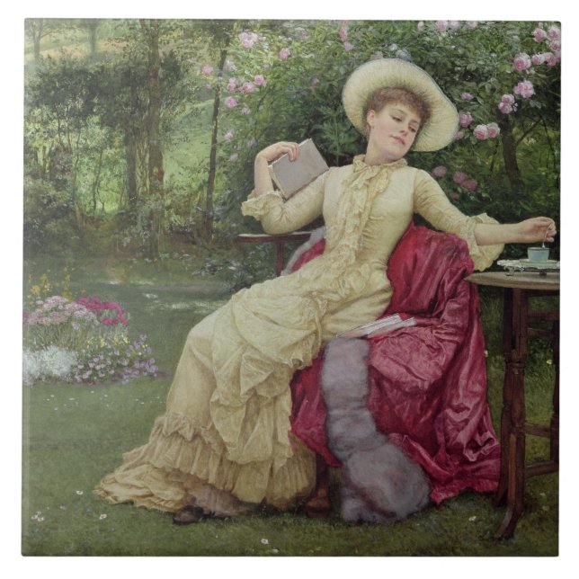 Carreau Café potable et lecture dans le jardin (la semaine (Devant)