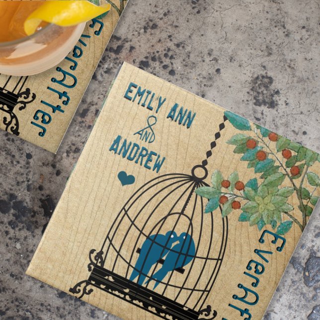 Carreau Cage d'oiseaux Arbre à grains de bois Pour toujour (Créateur téléchargé)