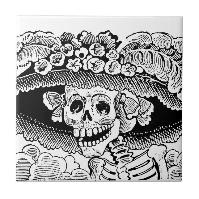 Carreau Calavera Garbancera (Catrina) par José Posada (Devant)