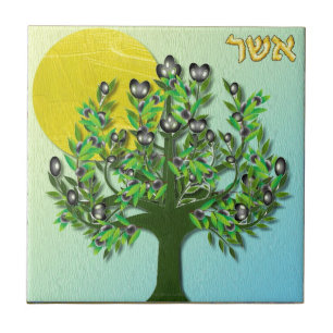 Carreau Calcinateur de l'Israël de tribus de Judaica 12