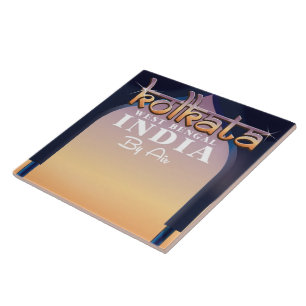 Carreau Calcutta - Affiche de vacances du Bengale Occident