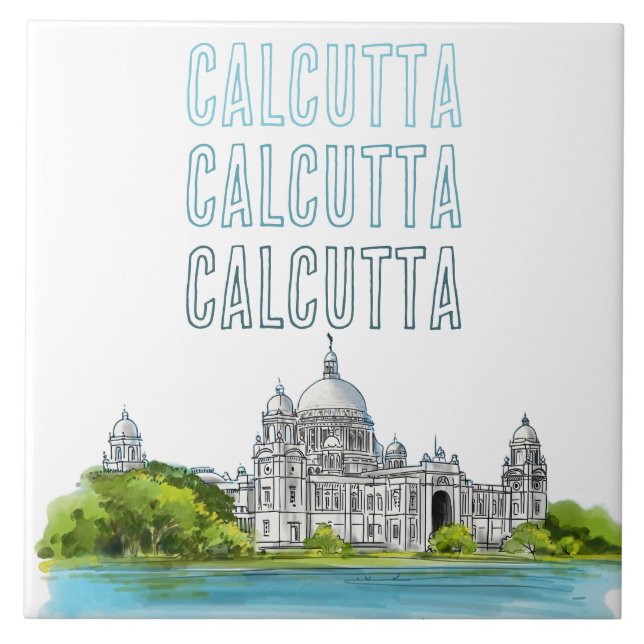 Carreau Calcutta "Mémorial Victoria" Kolkata Bengali (Devant)