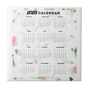Carreau calendrier 2023 floral