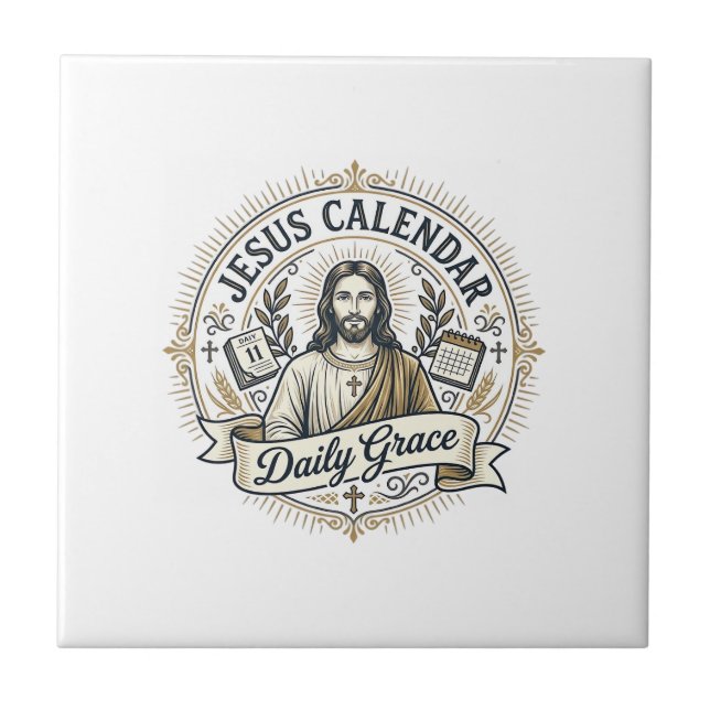 Carreau Calendrier de Jésus Grâce quotidienne Calendrier d (Devant)