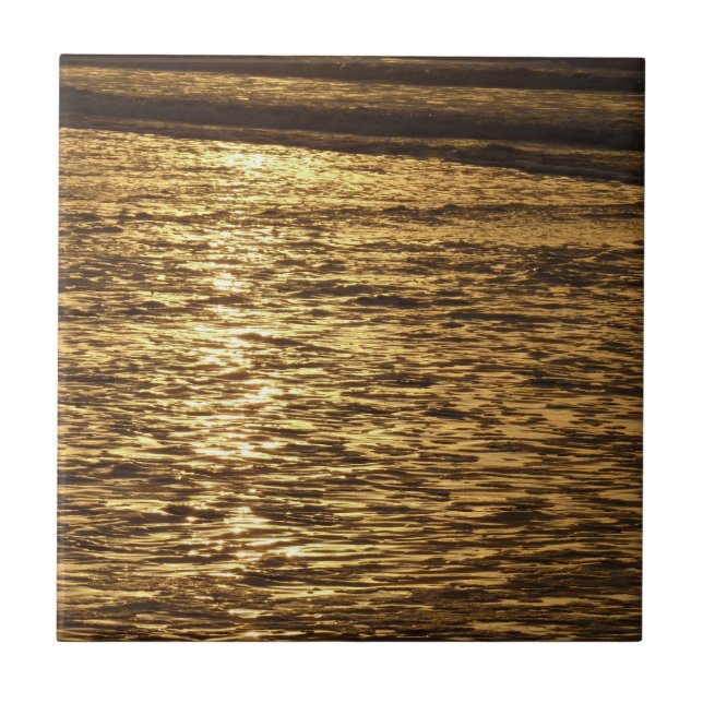 Carreau Californie Sunset Waves Ocean Seascape (Devant)
