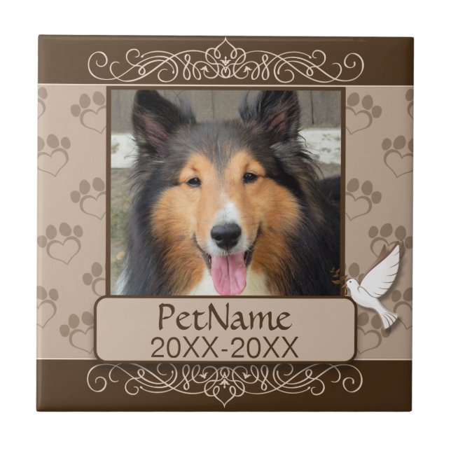 Carreau Calligraph Brown tourbillonne sympathie faite sur (Devant)