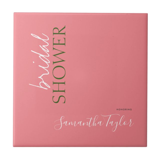 Carreau Calligraphie Chic Mariage Minimaliste (Devant)