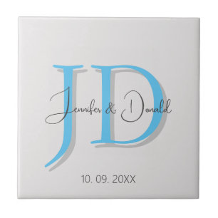 Carreau Calligraphie classique tendance monogramme