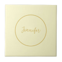 Calligraphie couleur or et crème moderne Plain uni