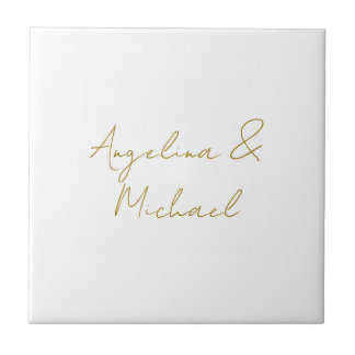 Carreau Calligraphie professionnelle Elegant or couleur