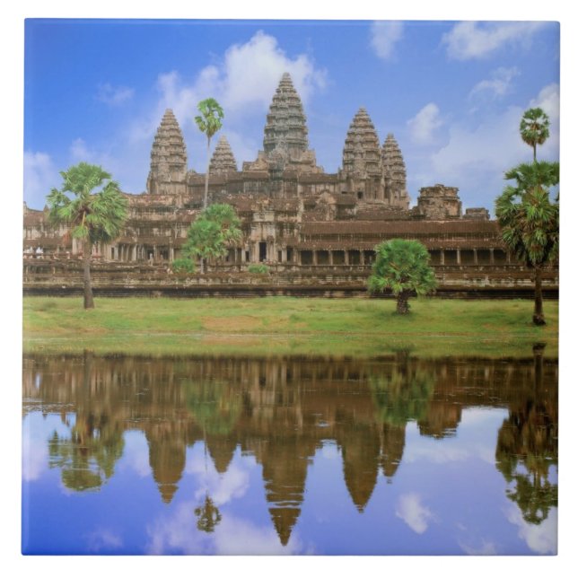 Carreau Cambodge, Kampuchea, temple d'Angkor Wat. (Devant)