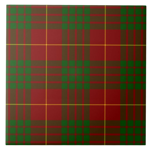 Carreau Cameron tartan rouge vert plaid (Devant)