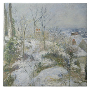 Carreau Camille Pissarro - Warren lapin à Pontoise, Neige