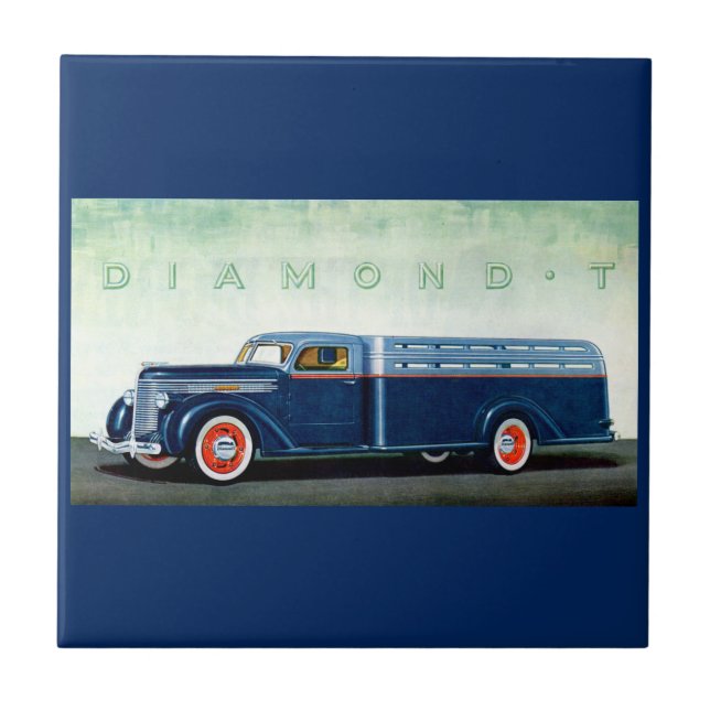Carreau camion bleu Diamond T de 1937 (Devant)