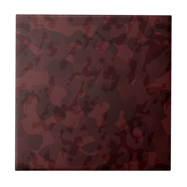 Carreau Camo abstrait rouge et bordeaux (Devant)