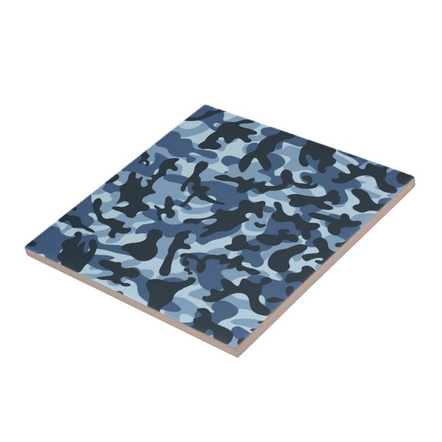 Carreau Camouflage bleu (Côté)