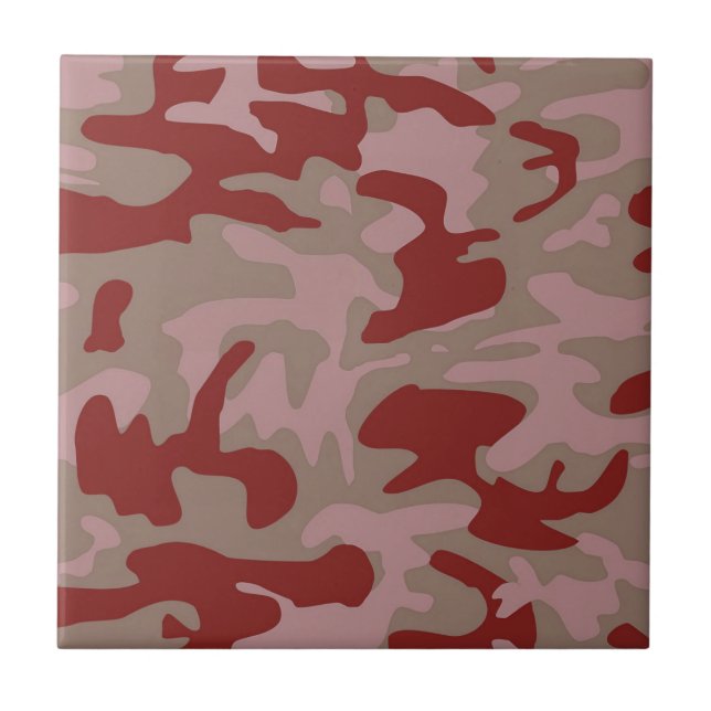 Carreau Camouflage Brown en rouille (Devant)