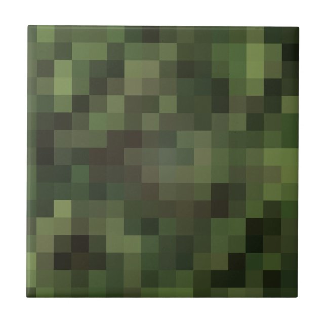Carreau Camouflage carré vert (Devant)