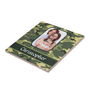 Carreau Camouflage de bois vert