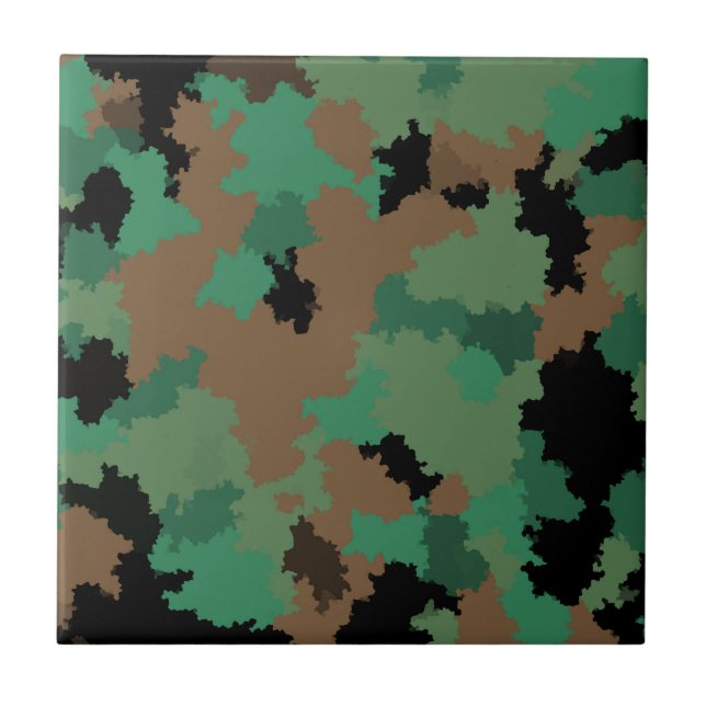 Carreau Camouflage de la jungle verte de l'armée Design Mo (Devant)
