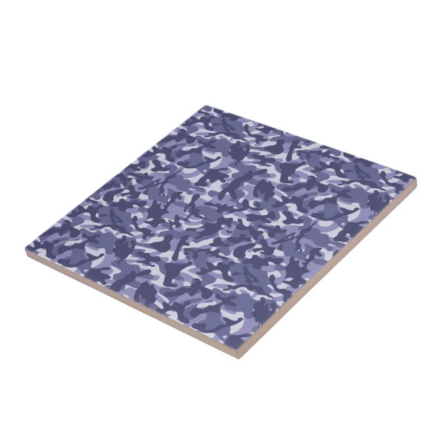 Carreau Camouflage Navy Violet (Côté)