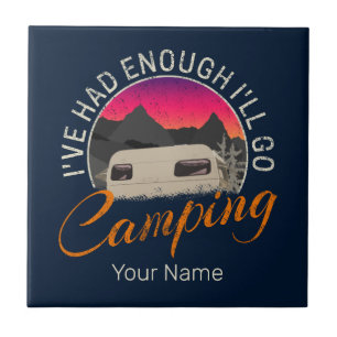 Carreau Camping Ou Motorhome Conception Vintage Pour Vacan