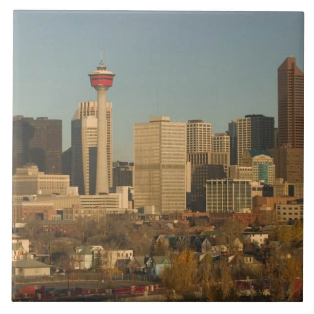 Carreau Canada, Alberta, Calgary : Skyline de la ville à p (Devant)