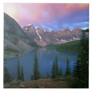 Carreau Canada, Alberta, lac Moraine à l'aube, Banff