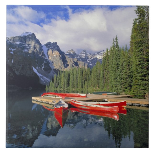 Carreau Canada, Alberta, lac Moraine. La surface vitreuse (Devant)