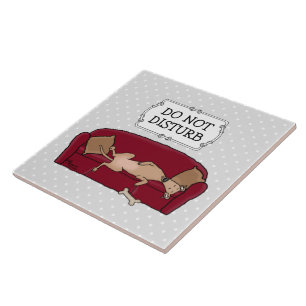 Carreau Canapé Greyhound (fawn) Chien Lazy Dormir Drôle