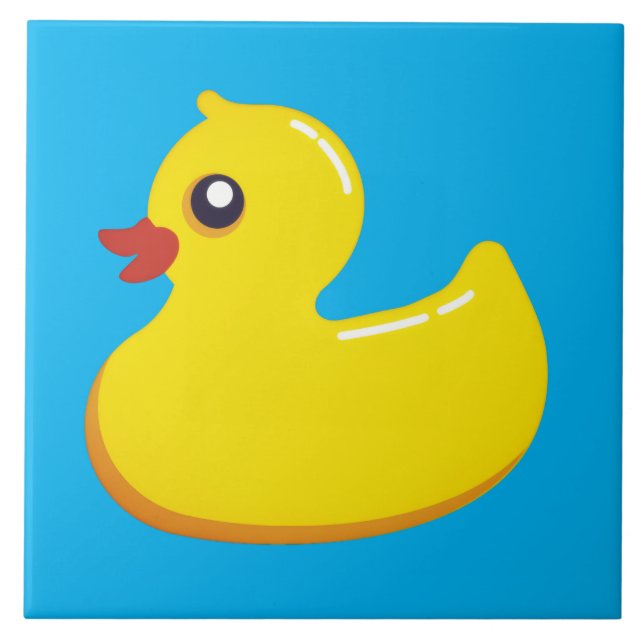 Carreau canard en caoutchouc jaune  (Devant)