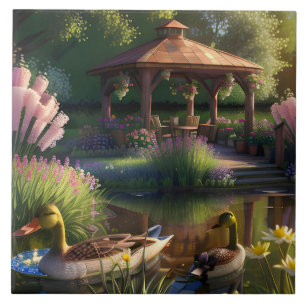 Carreau Canards dans l'étang