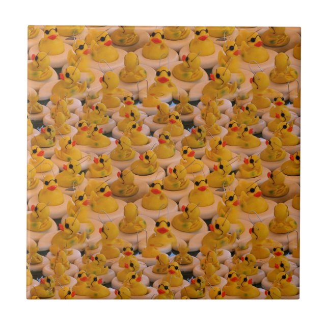 Carreau Canards en caoutchouc jaune mignons Motif (Devant)