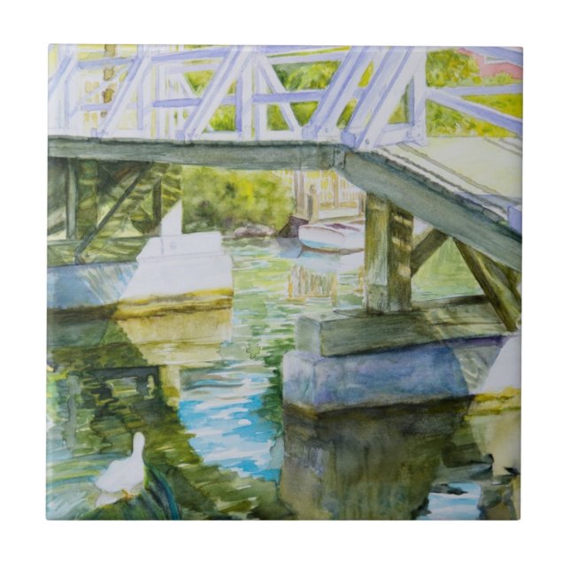 Carreau Canards sous un pont (Devant)
