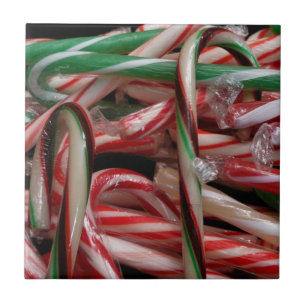 Carreau Canne de bonbons festive à la menthe chocolatée