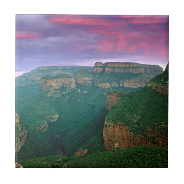 Carreau Canyon de la rivière Blyde au coucher du soleil, A (Devant)