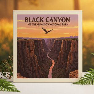 Carreau Canyon noir vintage du parc national Gunnison