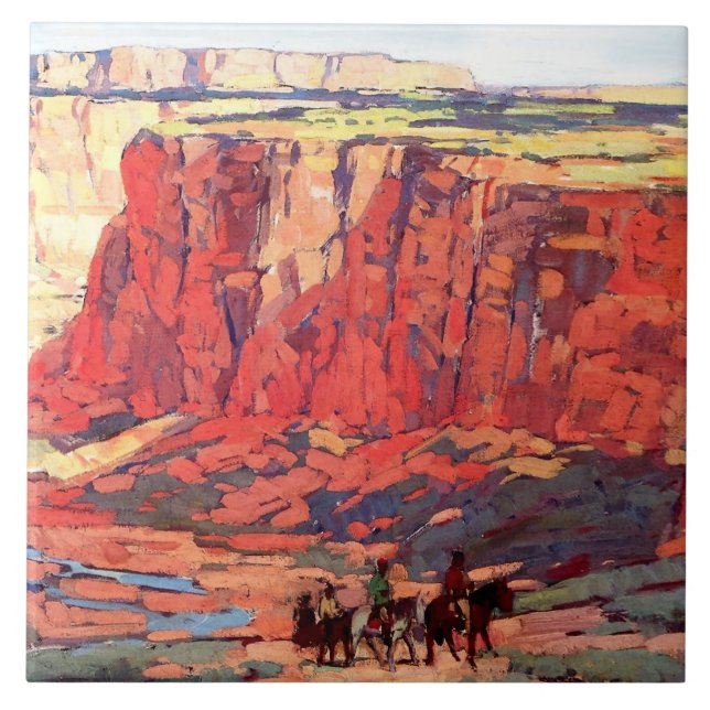 Carreau “Canyon Riders” art western par Edgar Payne (Devant)